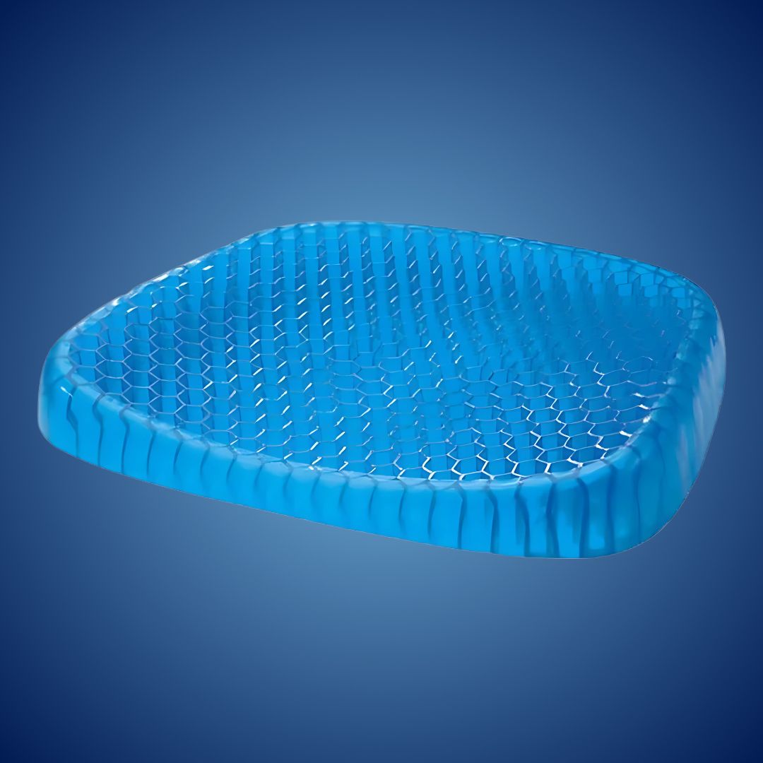 ComfortGel Ortopedisk Gel-Sittepute | Trykkavlastning - Halebeinsmerter - Lenderyggstøtte - For Kontorstol - Bil - Rullestolbruk Skanto