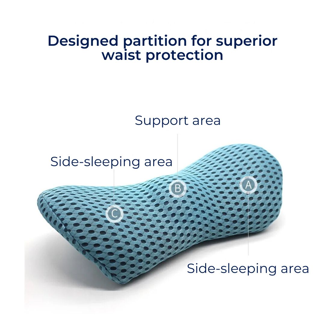 ComfortWave Lumbal Støttepute | for Lindring av Lændesmerter - Ergonomisk Design for Kontor - Kjøring og Hjemmebruk Skanto