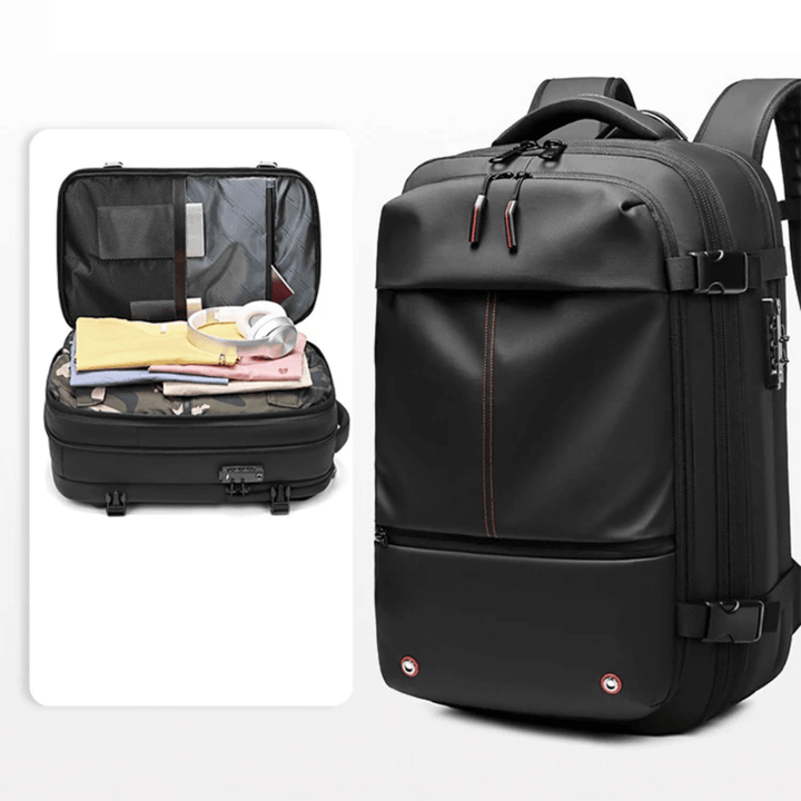 Skanto | CompriBag – Plassbesparende vakuum reise ryggsekk med utvidbar kapasitet (25L–60L)