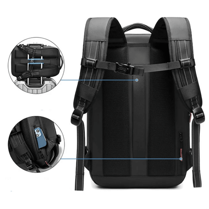 Skanto | CompriBag – Plassbesparende vakuum reise ryggsekk med utvidbar kapasitet (25L–60L)