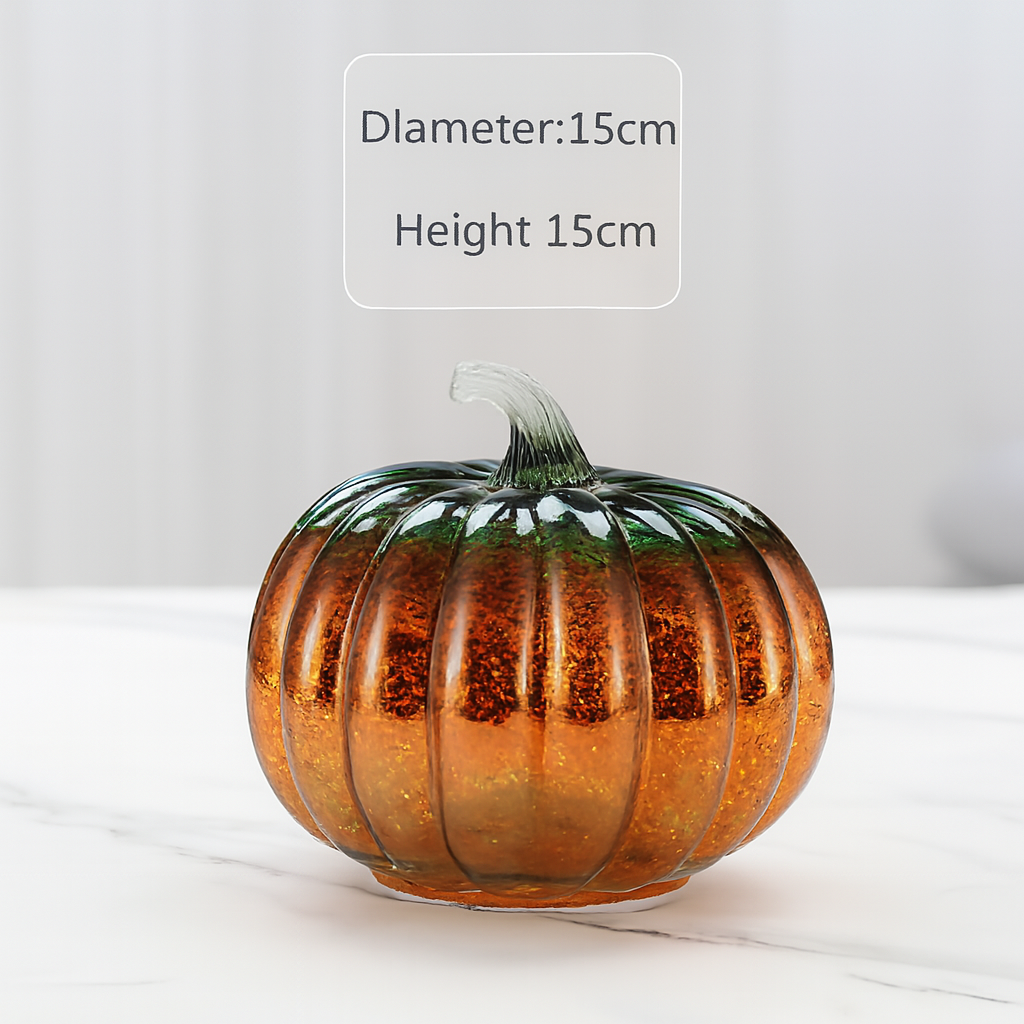 Skanto | Halloween Dekorasjoner Glass Gresskar LED Lys Sett