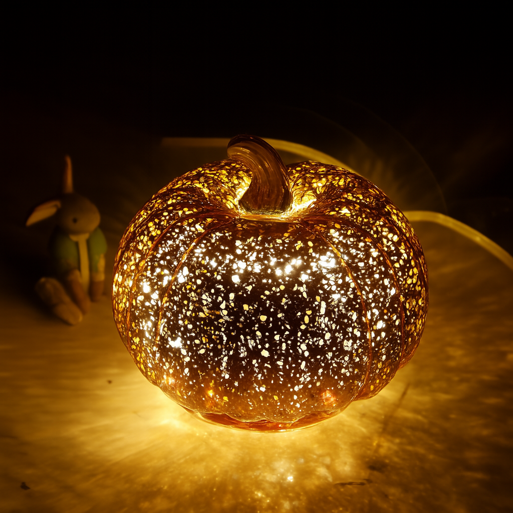 Skanto | Halloween Dekorasjoner Glass Gresskar LED Lys Sett
