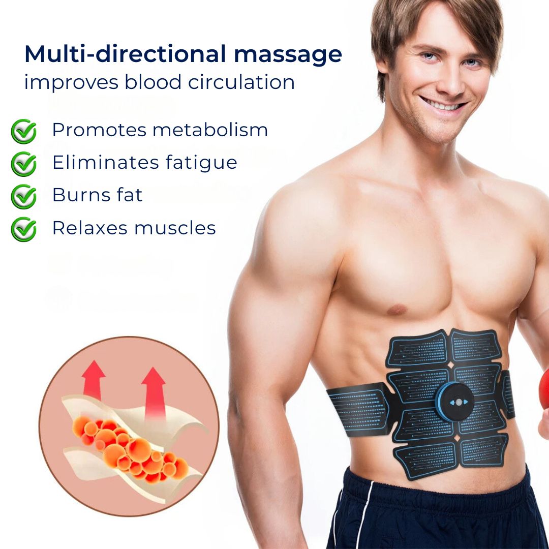 CorePulse Abdomenal Elektrisk Muskelstimulator | Belte for Muskeltoning - Magefettapning - Post-treningsgjenoppretting og Smertelindring Skanto