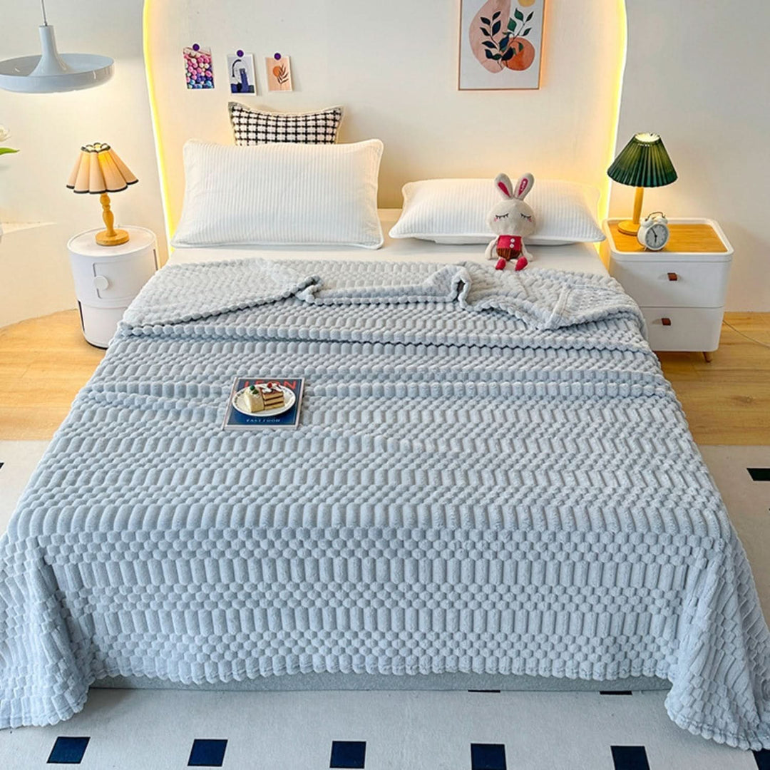 Skanto | Ultra Soft Mikrofiber Kastepledd med Pebble Tekstur Design