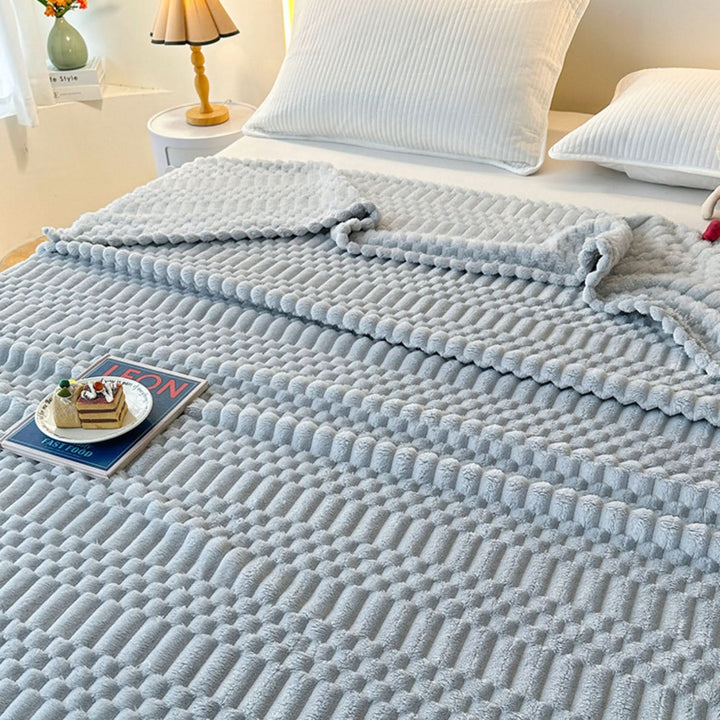 Skanto | Ultra Soft Mikrofiber Kastepledd med Pebble Tekstur Design