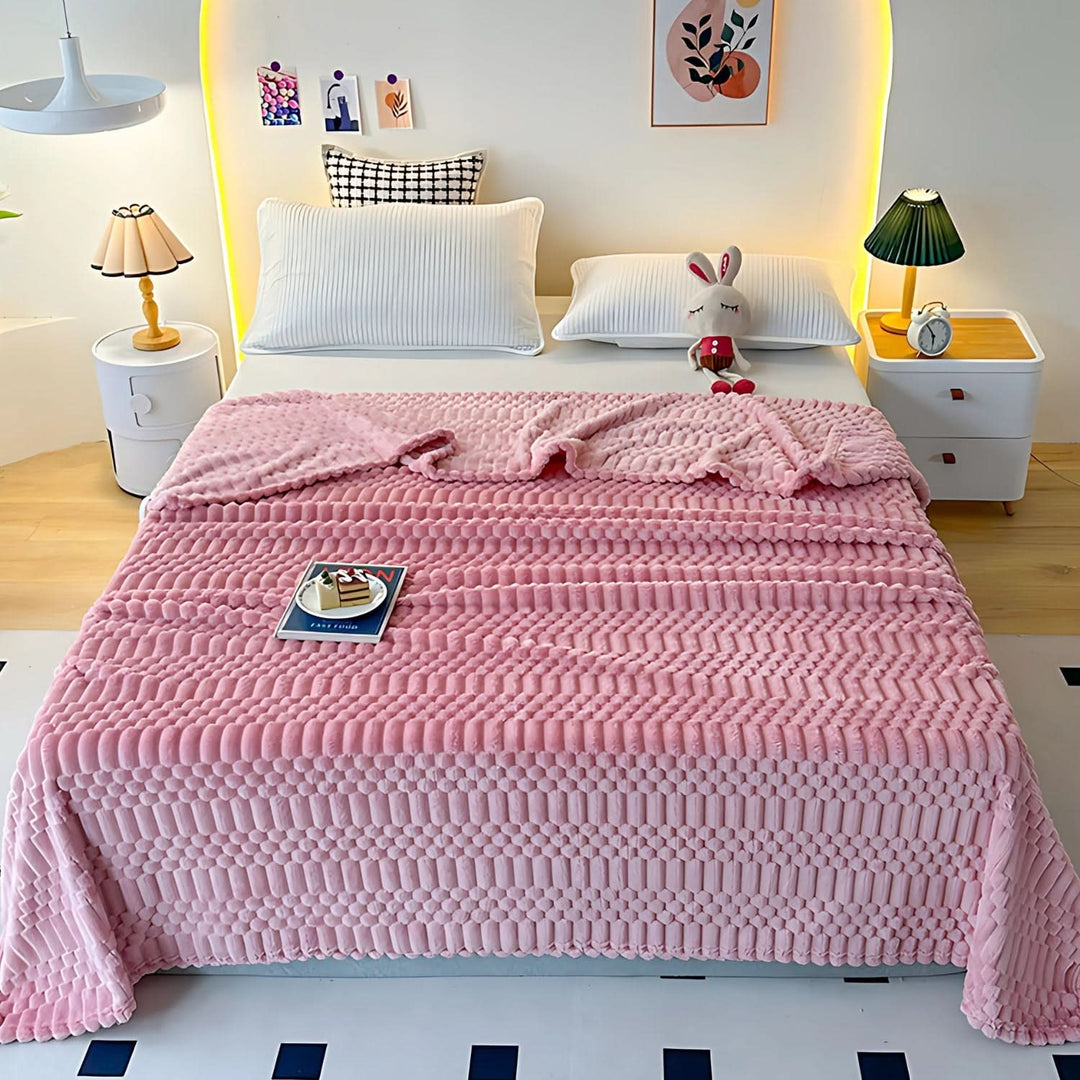 Skanto | Ultra Soft Mikrofiber Kastepledd med Pebble Tekstur Design