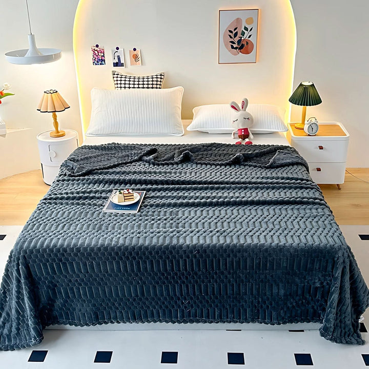 Skanto | Ultra Soft Mikrofiber Kastepledd med Pebble Tekstur Design