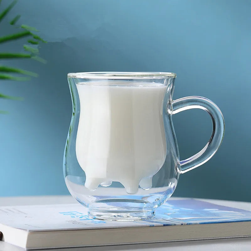 Skanto | Cow Dobbel Lag Glass Krus