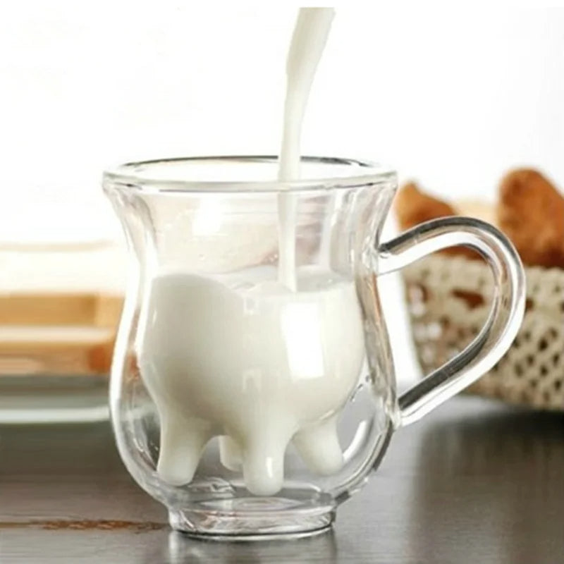 Skanto | Cow Dobbel Lag Glass Krus