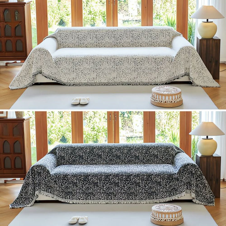 Skanto | Reversibel Mikrofiber Sofa Deksel, Ruggfri og Lett å Ta Vare På