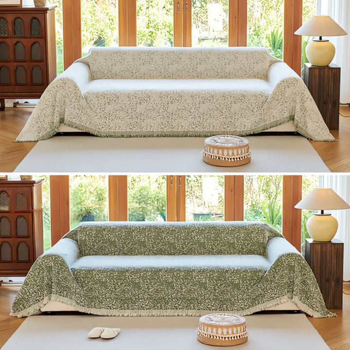 Skanto | Reversibel Mikrofiber Sofa Deksel, Ruggfri og Lett å Ta Vare På