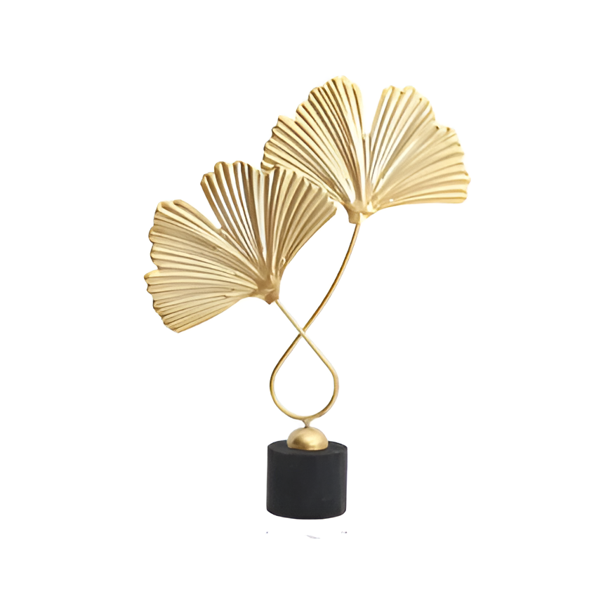 Minimalistisk Ginkgo-blad Skulptur for Elegant Naturlig Sjarm Skanto