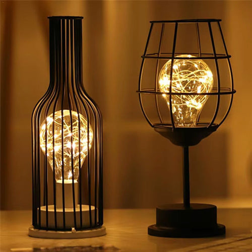 Skanto | Lumineux Trådløs Ambient Lampe Sett – 3 Unike Vin-Inspirerte LED Bordlamper