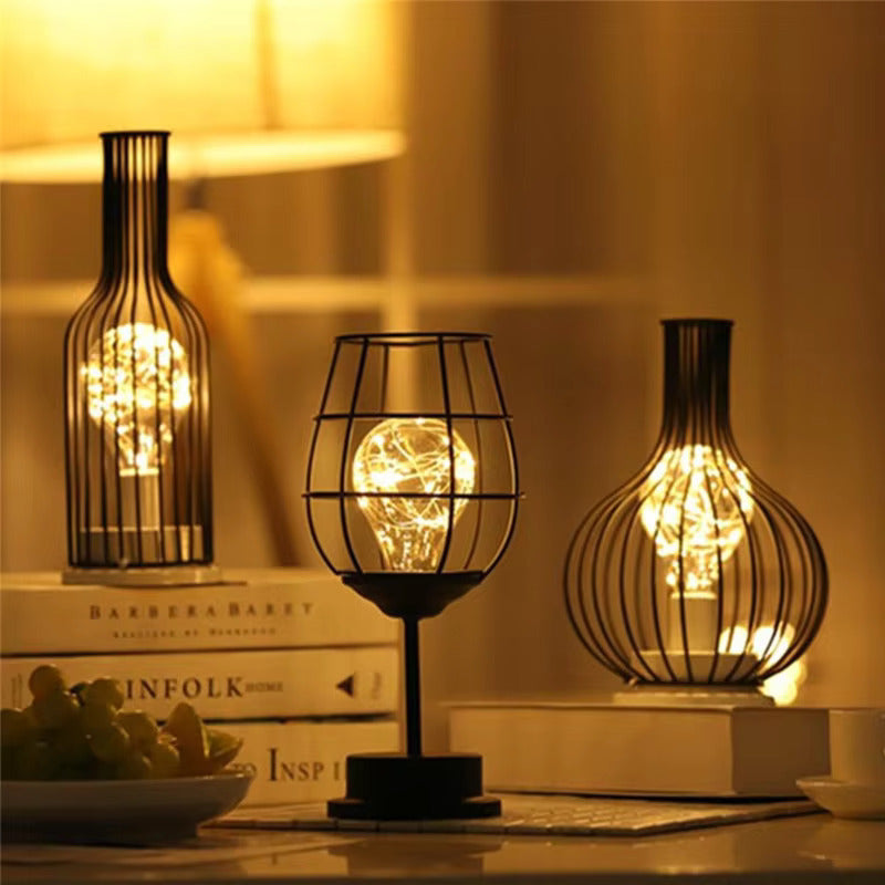 Skanto | Lumineux Trådløs Ambient Lampe Sett – 3 Unike Vin-Inspirerte LED Bordlamper