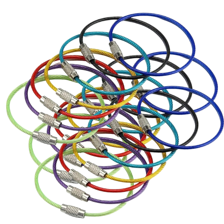 Pakke med fleksible nøkkelringer