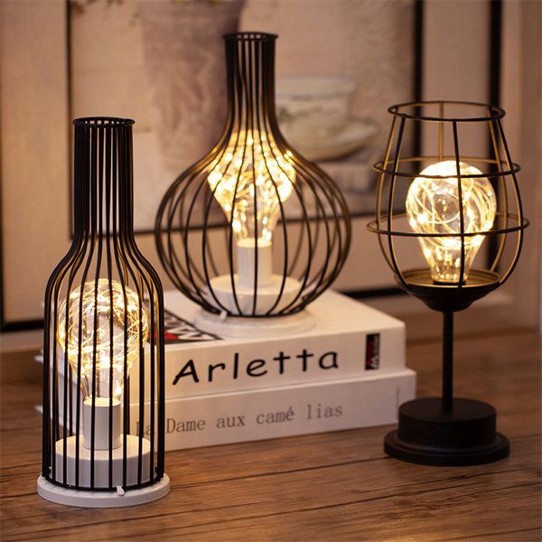 Skanto | Lumineux Trådløs Ambient Lampe Sett – 3 Unike Vin-Inspirerte LED Bordlamper