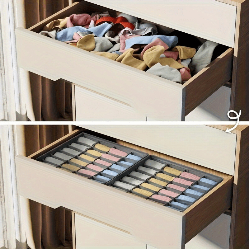 Skanto | FoldBox - 2-Pack Sammenleggbare Oppbevaringsbokser med 24 Rom