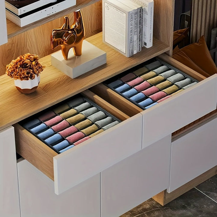 Skanto | FoldBox - 2-Pack Sammenleggbare Oppbevaringsbokser med 24 Rom