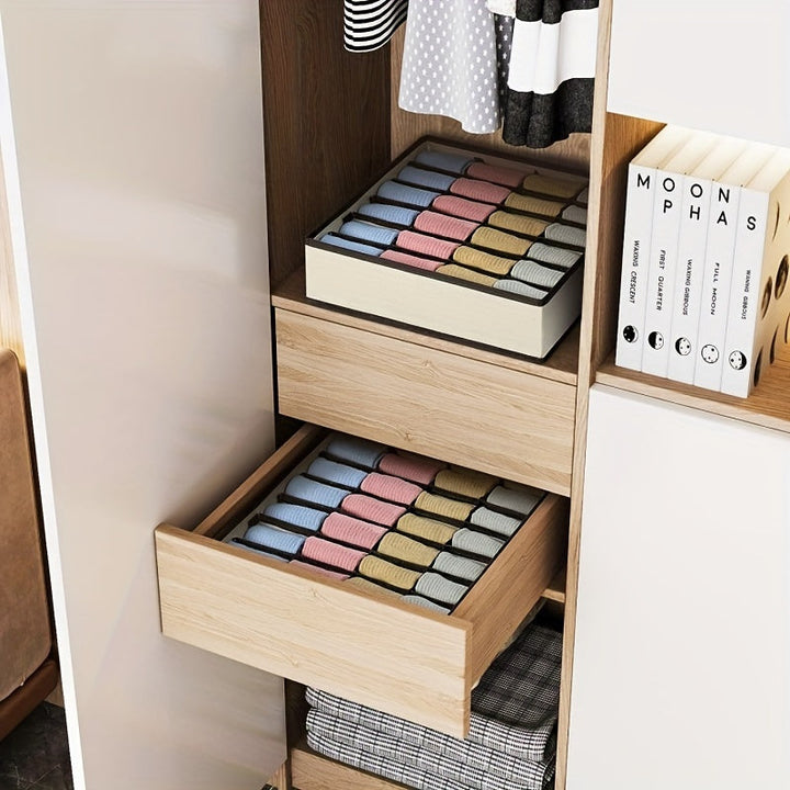 Skanto | FoldBox - 2-Pack Sammenleggbare Oppbevaringsbokser med 24 Rom