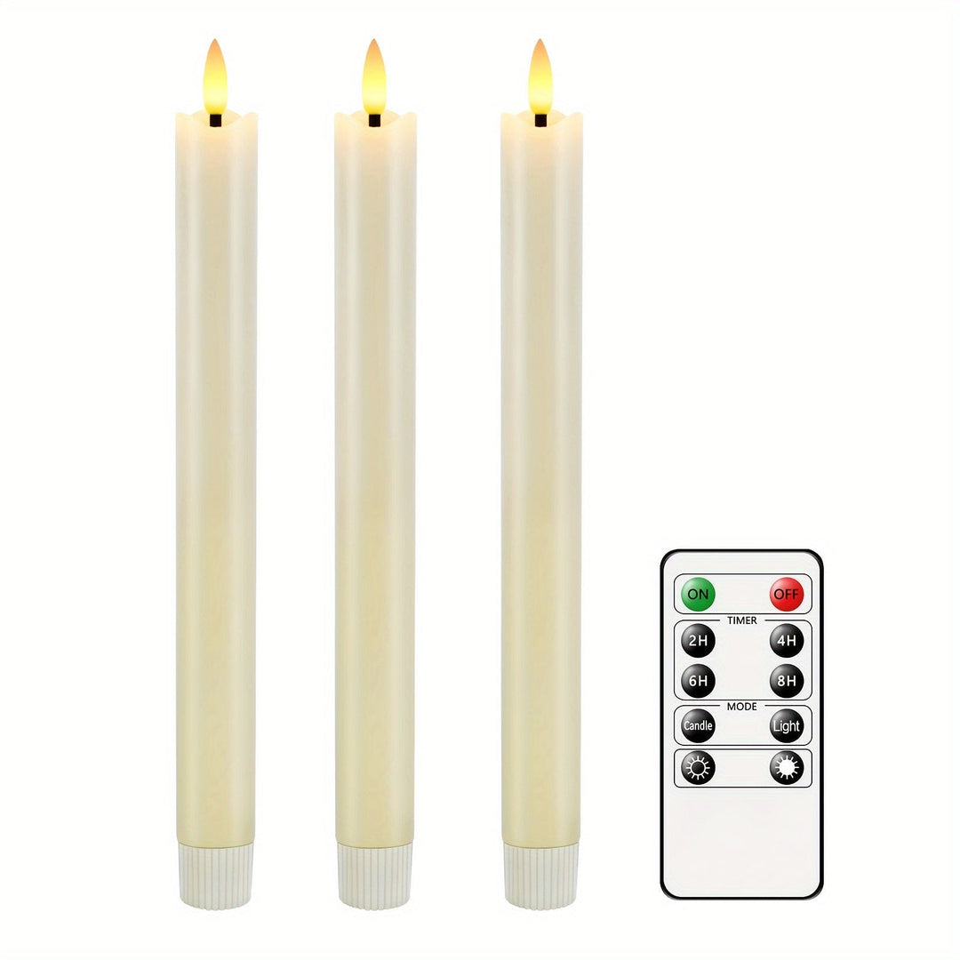 Skanto | CandleLuxe – 6 LED taperlys med fjernkontroll for luksuriøs eventbelysning