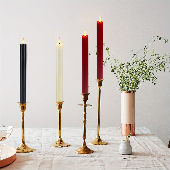 Skanto | CandleLuxe – 6 LED taperlys med fjernkontroll for luksuriøs eventbelysning
