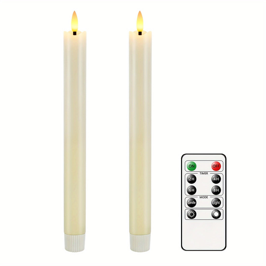 Skanto | CandleLuxe – 6 LED taperlys med fjernkontroll for luksuriøs eventbelysning