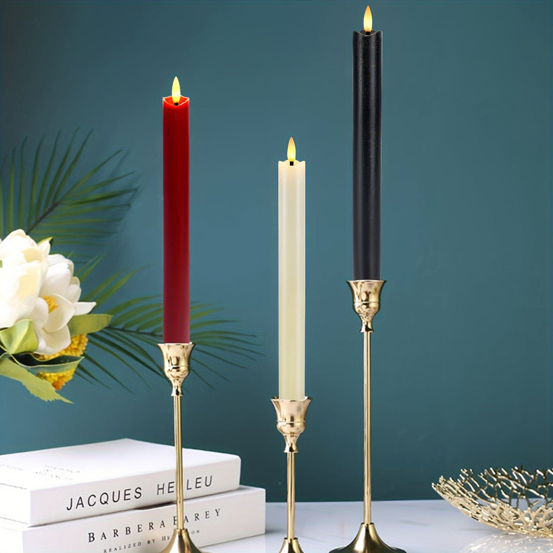 Skanto | CandleLuxe – 6 LED taperlys med fjernkontroll for luksuriøs eventbelysning