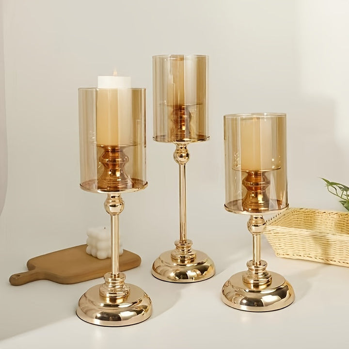 Skanto | NuptialGlow - Retro Luxe Lysestake Sett for Bryllup