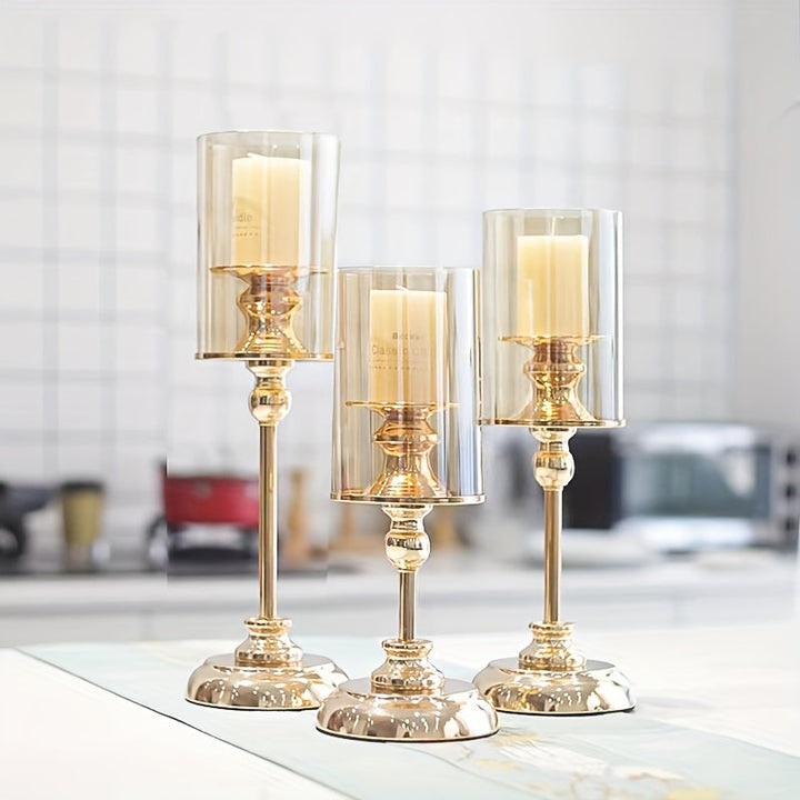 Skanto | NuptialGlow - Retro Luxe Lysestake Sett for Bryllup