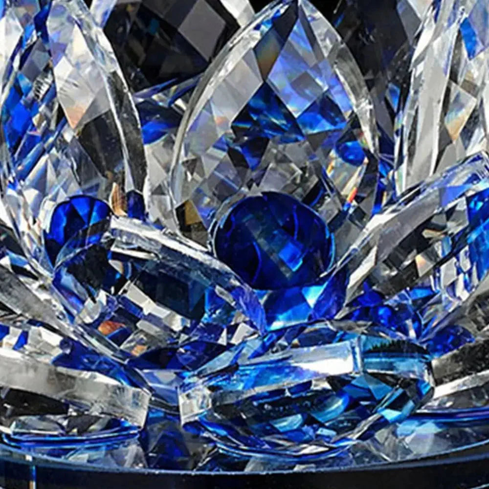 Skanto | Krystall Lotusblomst Figur Hjem Bryllupsdekorasjon Glasskunst Samling Papirvekt Kontorbord Smykker Souvenir Gaver