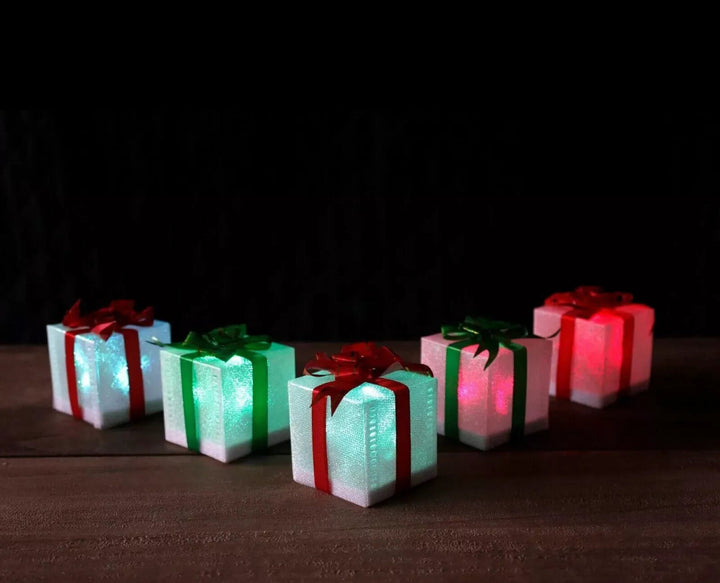 Skanto | 5x LED Mini Gaveboks Dekorasjoner