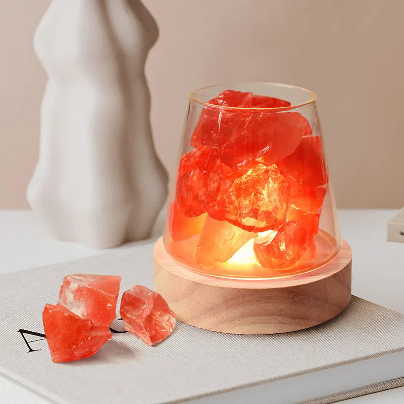 Skanto | Himalaya Saltlampe - Krystall Nattlys & Aromaterapi Diffuser