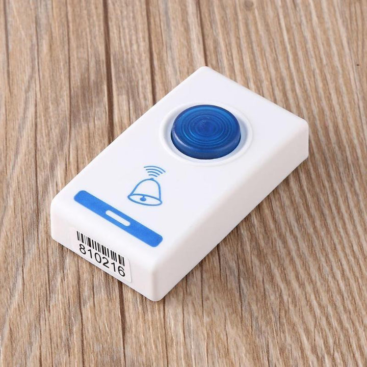 Skanto | DC3V LED Trådløs Klokkebjelle Batteridrevet 32 Melodier 1 Fjernkontroll 1 Trådløse Hjemmesikkerhet Smarte Klokkebjeller Hvit