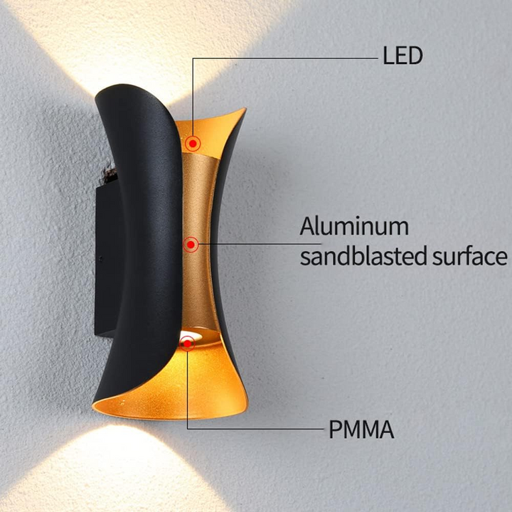 Skanto | Utendørs LED Vegglampe Aluminium Vanntett