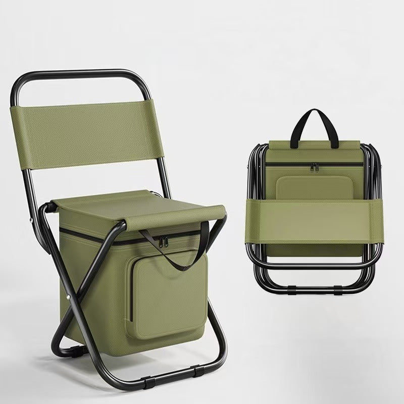Moderne industrielle rektangulære Oxford-stoff stålpipe sammenleggbare camping stol ryggstøtte uten armer for hage og utendørs terrasse | Skanto