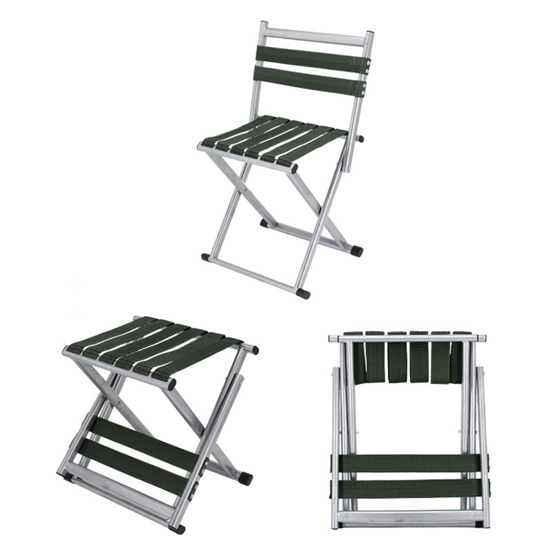 Moderne nordiske firkantet nylon metall sammenleggbare campingstol fiske stol ryggstøtte for utendørs terrasse | Skanto