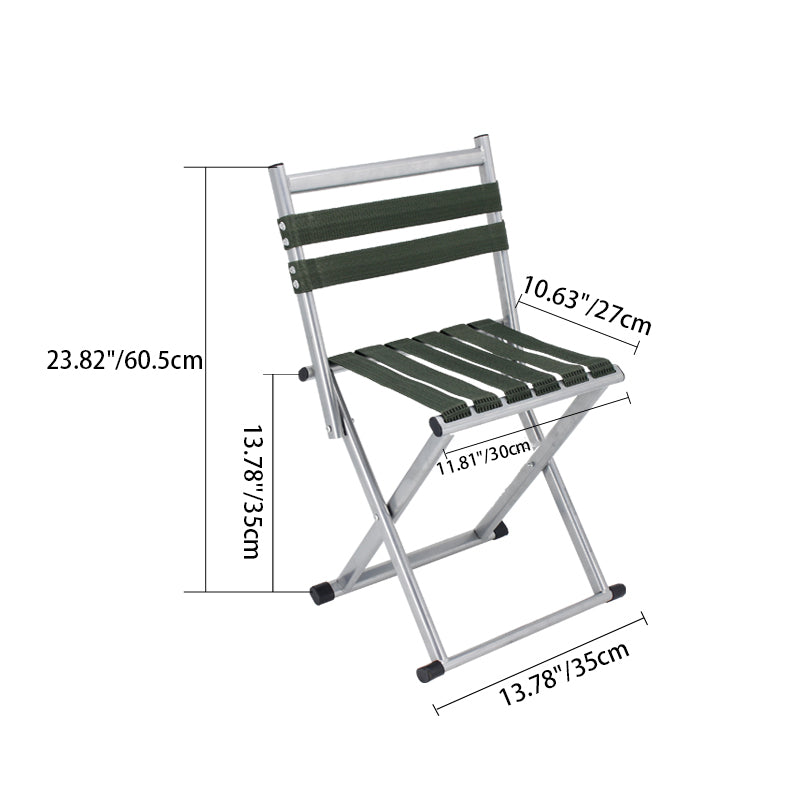 Moderne nordiske firkantet nylon metall sammenleggbare campingstol fiske stol ryggstøtte for utendørs terrasse | Skanto