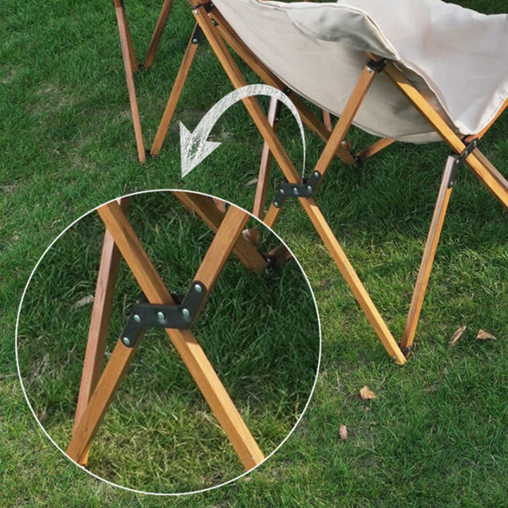 Moderne industriell Oxford-stoff hardware sammenleggbart campingstol ryggstøtte for utendørs terrasse | Skanto