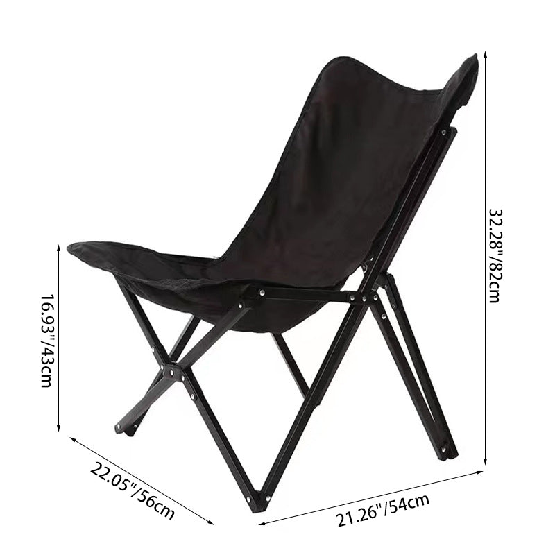 Moderne industriell Oxford-stoff hardware sammenleggbart campingstol ryggstøtte for utendørs terrasse | Skanto