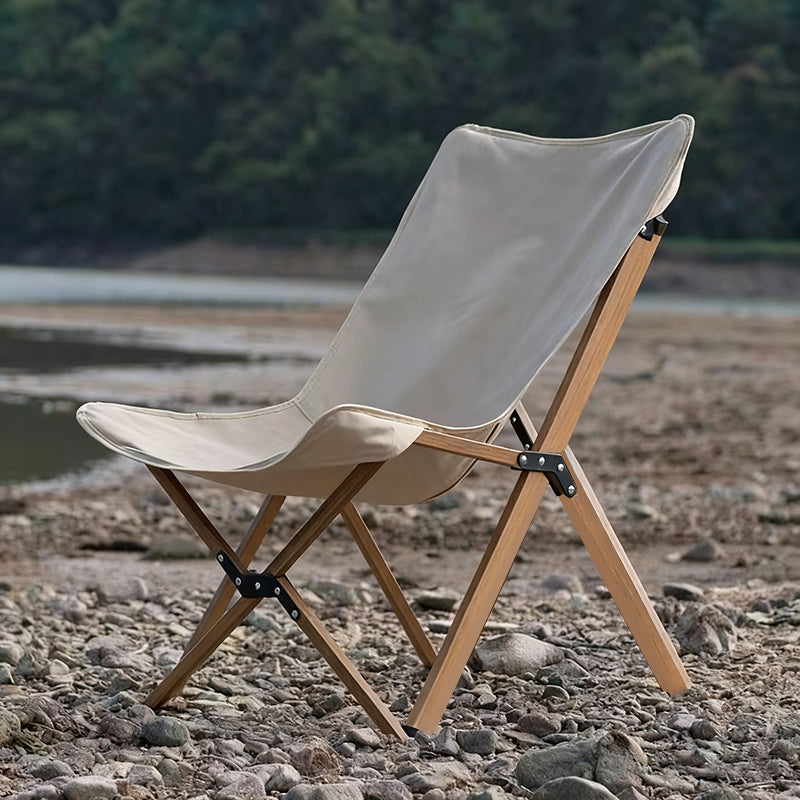 Moderne industriell Oxford-stoff hardware sammenleggbart campingstol ryggstøtte for utendørs terrasse | Skanto