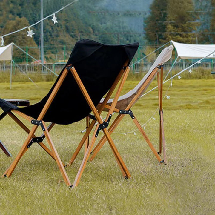 Moderne industriell Oxford-stoff hardware sammenleggbart campingstol ryggstøtte for utendørs terrasse | Skanto