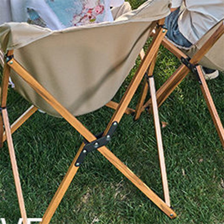 Moderne industriell Oxford-stoff hardware sammenleggbart campingstol ryggstøtte for utendørs terrasse | Skanto
