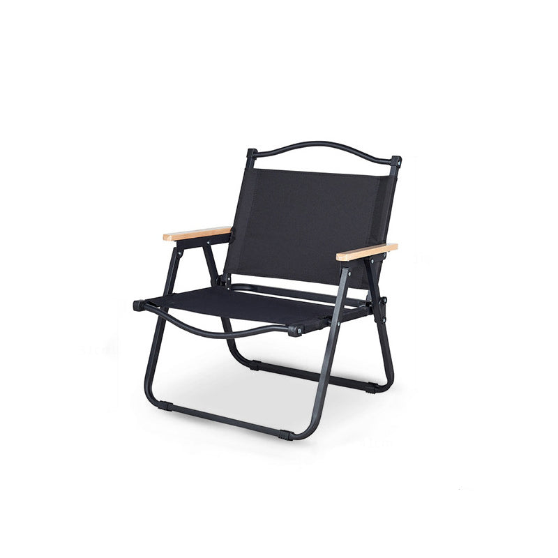 Moderne Minimalistisk Rektangulær Utendørs Karbonstål Aluminium Legert Bøk Tre Oxford Stoff PET Sammenleggbar Bærbar Avtakbar Camping Stol Ryggstøtte Armlene For Hage | Skanto