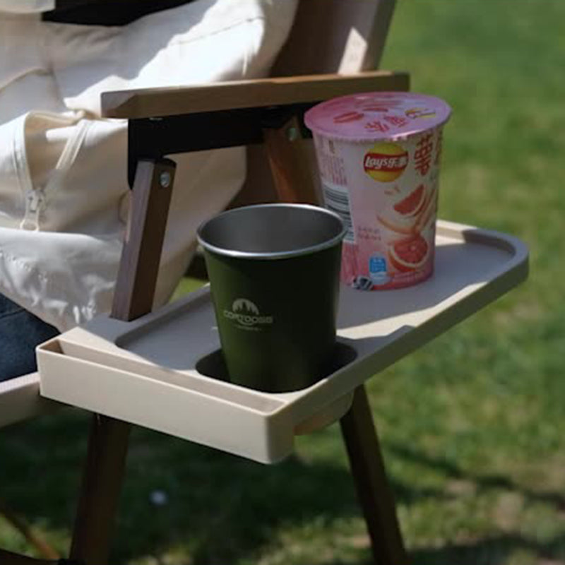 Moderne Minimalistisk Rektangulær Utendørs Karbonstål Aluminium Legert Bøk Tre Oxford Stoff PET Sammenleggbar Bærbar Avtakbar Camping Stol Ryggstøtte Armlene For Hage | Skanto