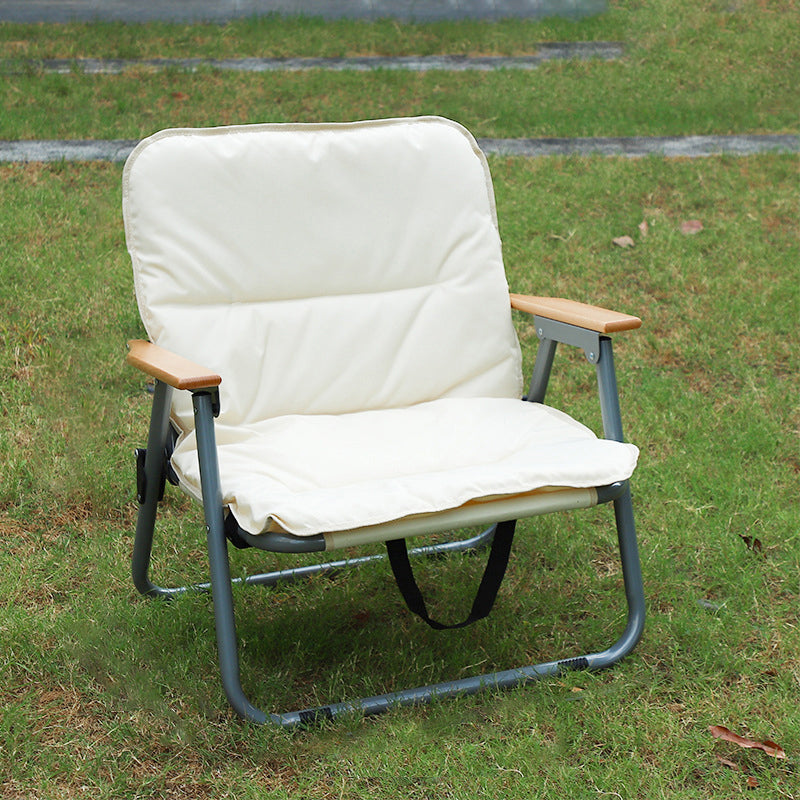 Moderne Minimalistisk Rekke Carbon Stål Oxford Stoff Sammenleggbar Camping Stol Ryggstøtte Armlene For Hage | Skanto