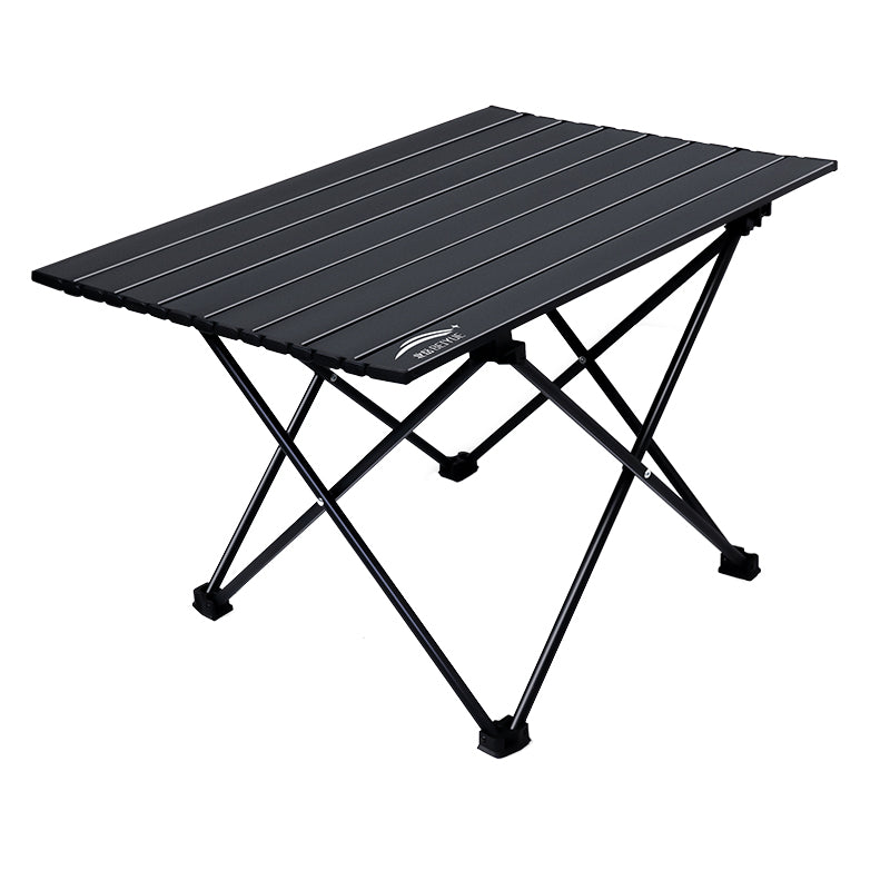 Sammenleggbart firkantet sidebord laget av karbonstål og aluminium for utendørs bruk
