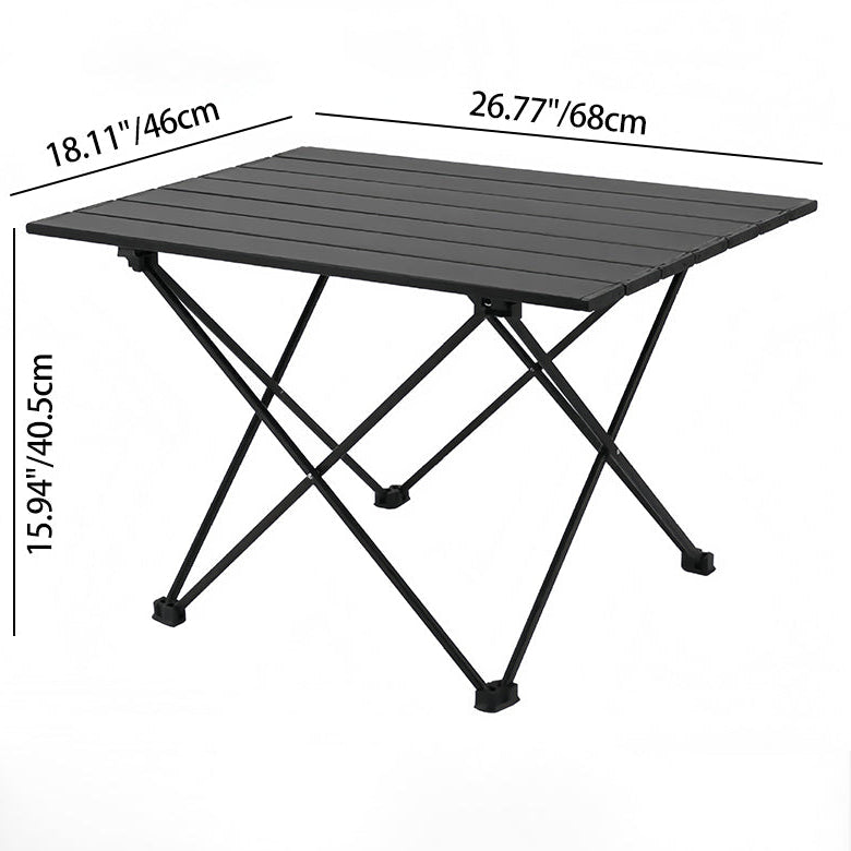 Moderne Minimalistiske Karbon Stål Aluminium Sammenleggbart Firkantet Sidebord For Utendørs | Skanto