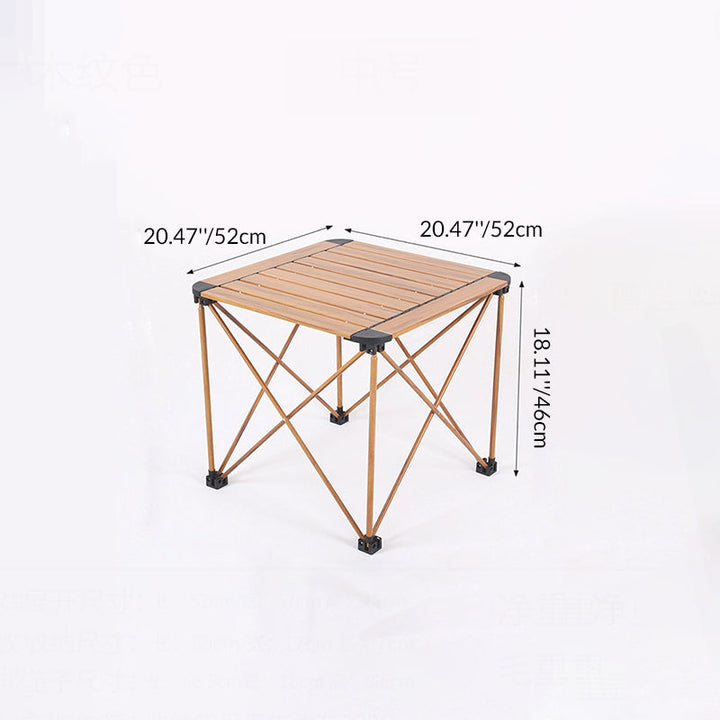 Moderne Enkelhet Firkantet Rektangel Aluminium Jern Utendørs Sammenleggbar Camping Kaffebord 1-Nivå For Hage | Skanto
