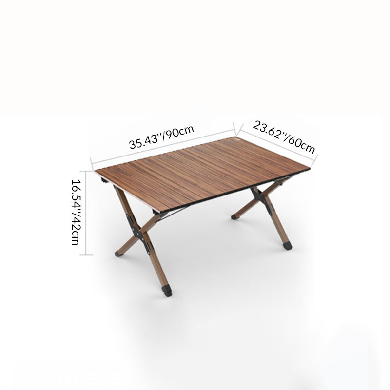 Moderne Minimalistisk Rektangel Karbonstål Utendørs Sammenleggbar Camping Kaffe Bord 1-Nivå For Hage | Skanto