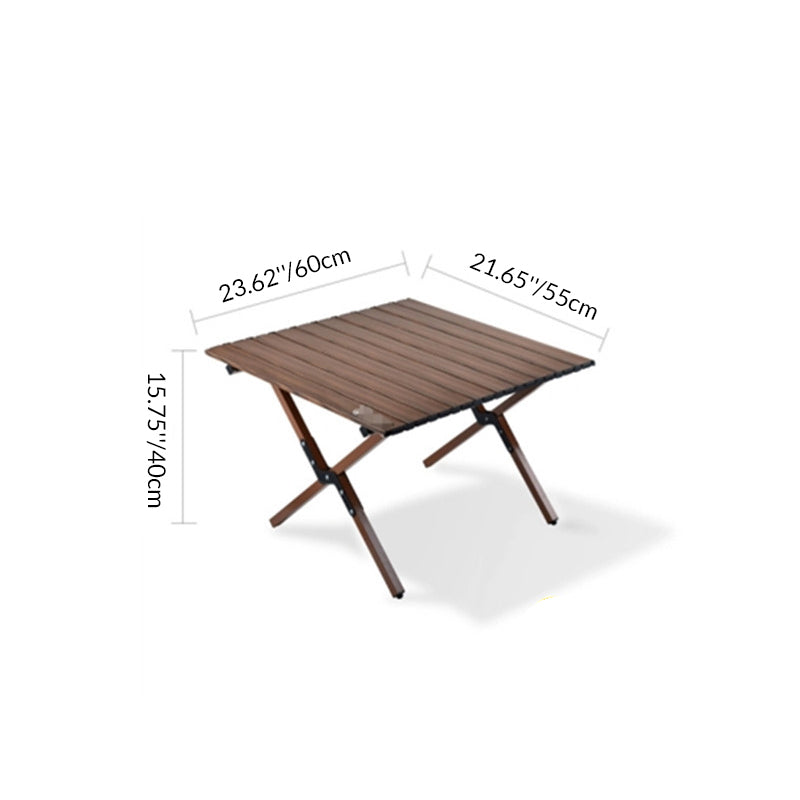 Moderne Minimalistisk Rektangel Karbonstål Utendørs Sammenleggbar Camping Kaffe Bord 1-Nivå For Hage | Skanto